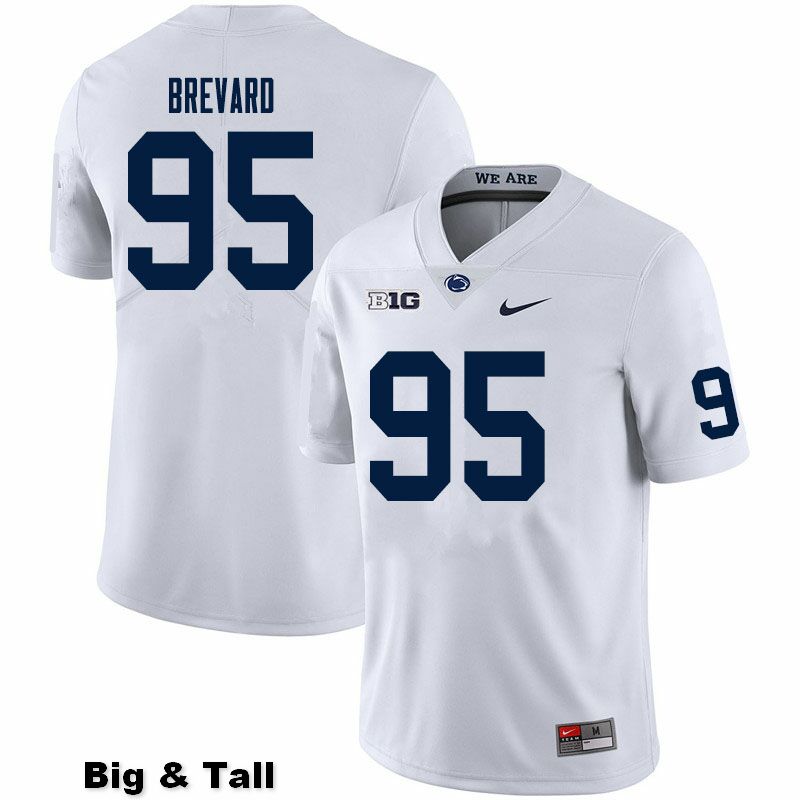 NCAA Nike Men's Penn State Nittany Lions Cole Brevard #95 College Football Authentic Big & Tall White Stitched Jersey ZBM5298QX